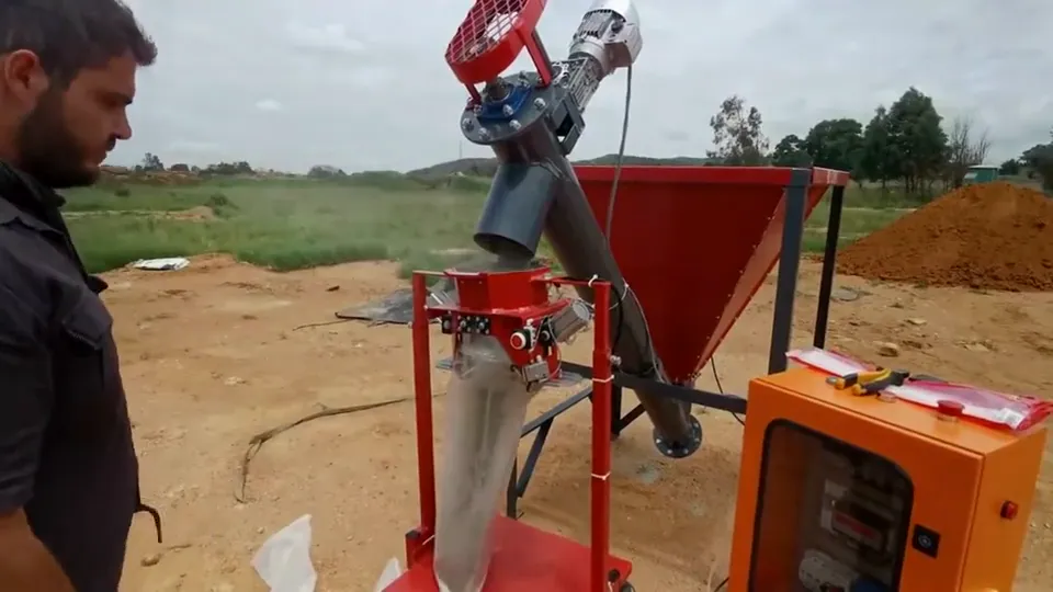 bagging cement on site