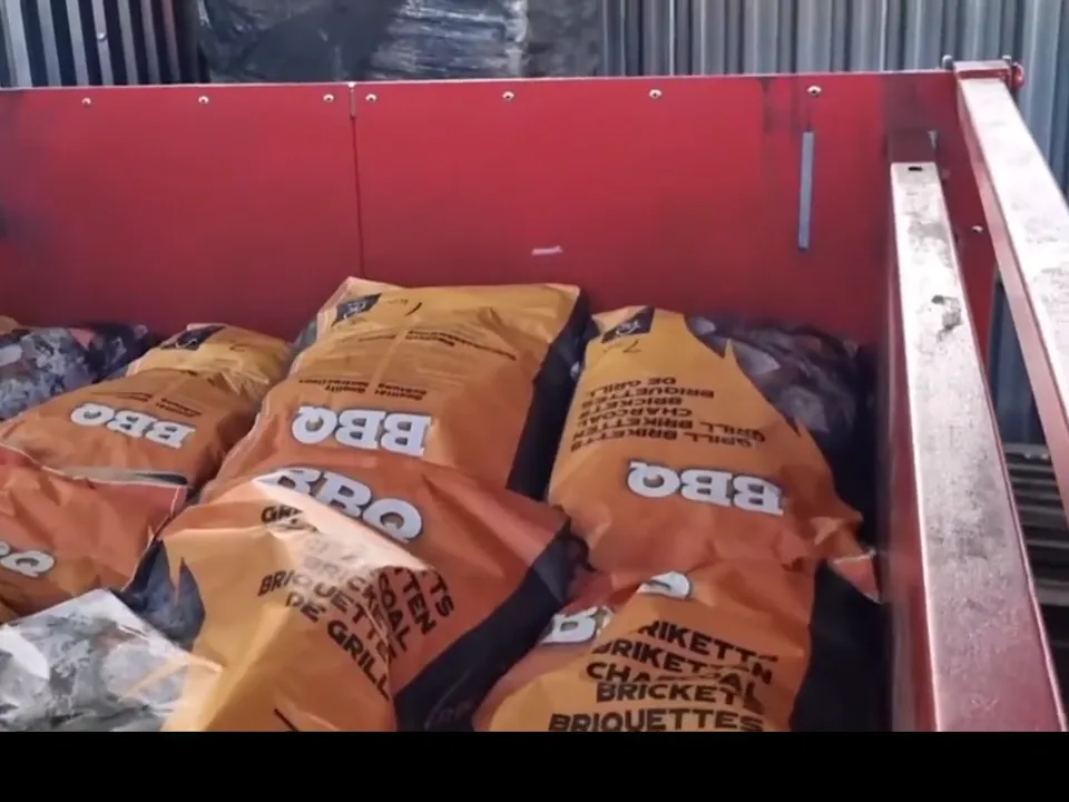 settling packed bags